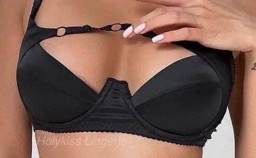 Lingerie set with garter belt "Black Allure"