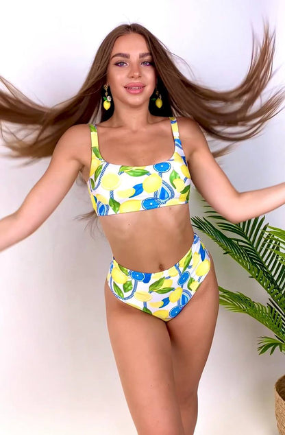 Swimsuit hight waist “Citrus“