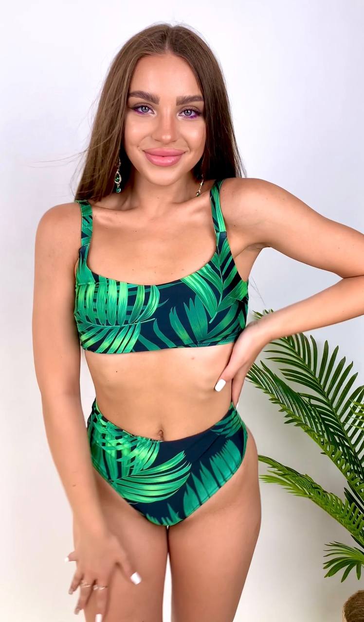 Swimsuit hight waisted two-piece “Palm“