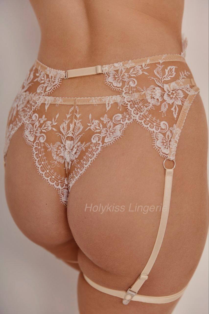 Lingerie set “ Ornella” with suspender