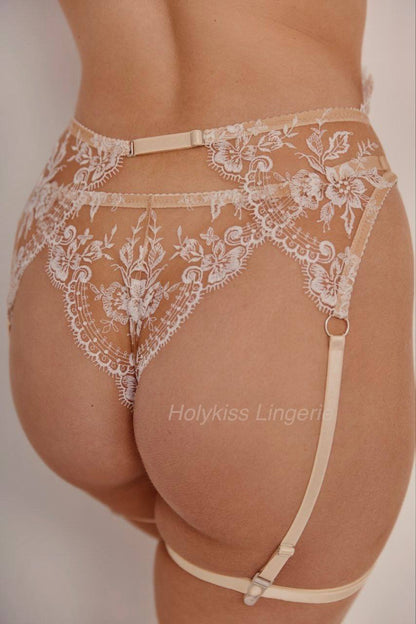 Lingerie set “ Ornella” with suspender