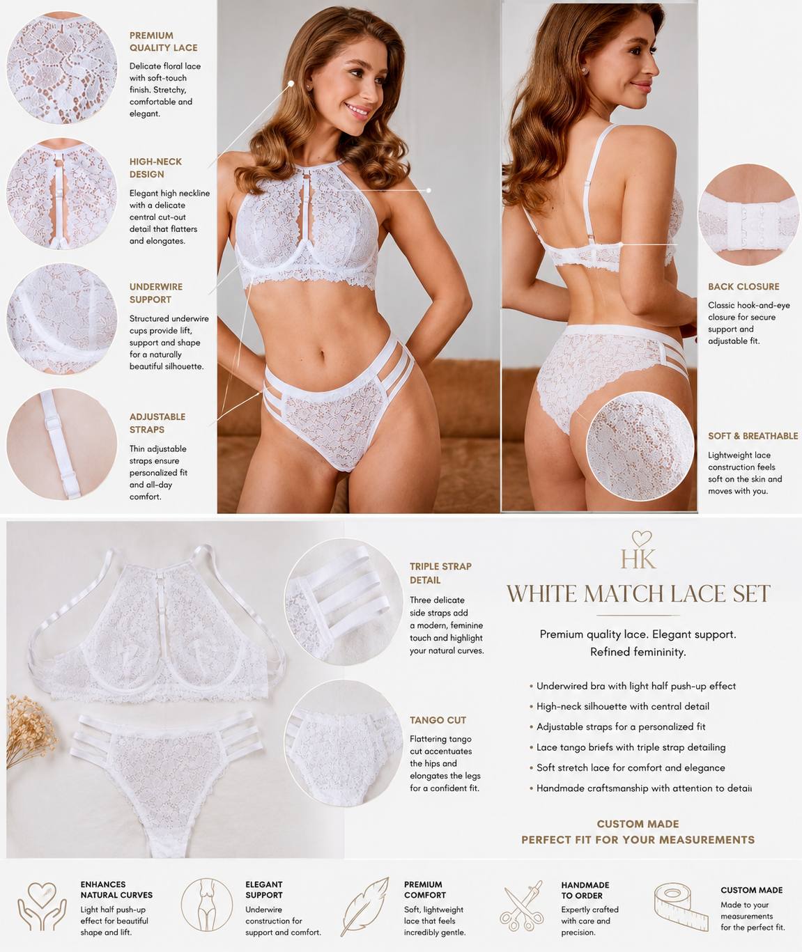 Lingerie set “White Match“
